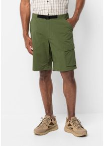 Jack Wolfskin Herren Shorts "WANDERTHIRST SHORTS M", grün, Gr. 54, OBERSTOFF 94% POLYAMID, 6% ELASTHAN FUTTER 65% POLYESTER, 35% BAUMWOLLE, Hosen
