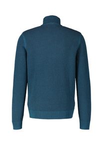 Lerros Herren Strickpullover "Lerros Strickpullover mit Reißverschlusskragen", blau, Gr. 5XL, 100% Baumwolle, Pullover