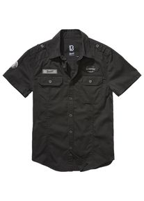 Brandit Herren Langarmhemd "Brandit Herren Luis Vintage Shirt Short Sleeve", schwarz, Gr. L, 100% Baumwolle, Hemden