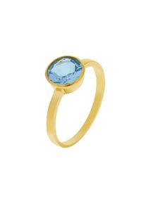 Diamonds by Ellen K. Damen Fingerring "375 Gold mit Blautopas (beh.)", 060 (19,1), Gold, gelb, FASCINATION BY ELLEN K., Gold, Fingerringe