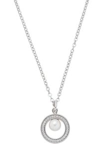 Leonardo Damen Kette mit Anhänger "Halskette Anouka, 023532", Edelstahl-Perlen, L: 50cm B: 1mm, weiß, Edelstahl, Perlen, B:1mm, Halsketten, mit
