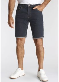 Arizona Herren Jeansshorts, blau, Basic, Gr. 42, kontrastfarbene Details, Denim/Jeans, Obermaterial: 98% Baumwolle, 2% Elasthan, Jeans, gerader