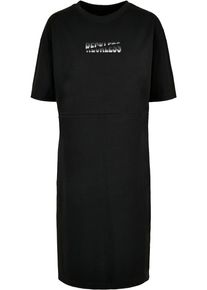 Merchcode Damen Shirtkleid "Merchcode Damen Ladies Reckless Oversized Slit Dress", schwarz, klassisch, Gr. S, 100% Baumwolle, Kleider