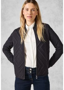 Cecil Damen Cardigan, grau, casual, Gr. XXL, unifarben, Stoff, 80% Polyester, 17% Viskose, 3% Elasthan, Strickjacken, mit Stehkragen