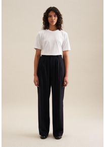 Seidensticker Damen Culotte "Schwarze Rose", blau, Gr. 40, gestreift, 39% Wolle 33% Polyethylen 14% Viskose 13% Polyamid 1% Elastan, Hosen