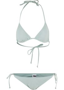 Urban Classics Damen Bügel-Bikini "Urban Classics Damen Ladies Recycled Triangle Bikini", grün, Gr. L, 83% Polyester, 17% Elasthan, Bikini-Sets