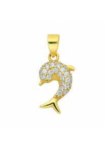 Adelia´s ADELIA ́S Damen Ketten-Anhänger "Damen Goldschmuck 333 Gold Anhänger Delphin mit Zirkonia", Gelbgold 333, gold, Gelbgold 333, Schmuckanhänger, 333