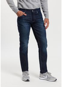 Bruno Banani Herren Straight-Jeans "Dylan", blau, Basic, Gr. 34, Obermaterial: 98% Baumwolle, 2% Elasthan, Jeans, gerade Beinform, Used-Waschung,