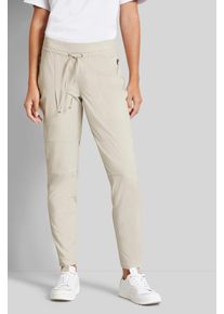 Bugatti Damen Stoffhose, beige, casual, Gr. 46, 87% Polyamid, 13% Elasthan, Hosen, mit Kordelzug