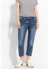 Cecil Damen Regular-fit-Jeans "SCARLETT", blau, casual, Gr. 28, unifarben, Denim/Jeans, Obermaterial: 78% Baumwolle, 20% Polyester, 2% Elasthan,