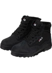Fila Damen Schnürboots "GRUNGE II mid wmn", Gr. 37, schwarz, Leder, Textil, sportlich, Schuhe, Winterstiefel, Schnürstiefel, Winterschuhe