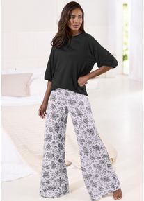 Vivance Dreams Damen Pyjama, Gr. 32, weiß, Single Jersey, Obermaterial: 100% Viskose, unifarben, Paisley, casual, Homewear-Sets, mit Paisleymuster