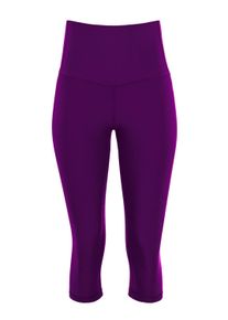 WINSHAPE Damen Leggings "3/4 Functional Comfort HWL217C", lila, Gr. XXL, 85% Polyester, 15% Elasthan, Hosen, mit V-Shape Applikation und Core-Bund