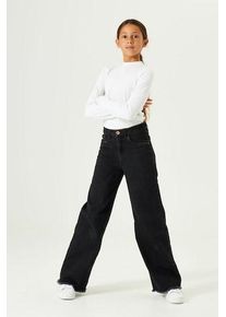 Garcia Mädchen Weite Jeans "Annemay", schwarz, casual, Gr. 158, Denim/Jeans, Obermaterial: 99% Baumwolle, 1% Elasthan, Jeans, for GIRLS