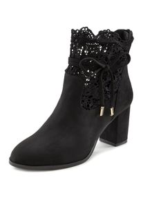 Lascana Damen High-Heel-Stiefelette, Gr. 39, schwarz, Obermaterial: 100% Textilmaterial. Futter: 100% Textilmaterial. Decksohle: 100% Textilmaterial.