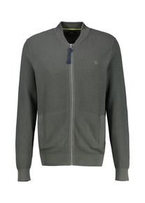 Lerros Herren Strickjacke "Lerros Strickjacke im College-Stil, flachgestrickt", grün, Gr. S, 100% Baumwolle, Strickjacken