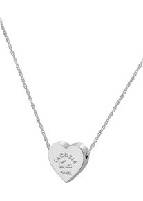 Lacoste Damen Kette mit Anhänger "LOVE MY CROC, Herz, 2040394, 2040395, 2040399", Edelstahl, L: 46cm, silber, Edelstahl, Halsketten