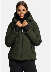 Marikoo Damen Winterjacke "Simaraa", grün, Gr. XS, Obermaterial: 100% Polyester; Innenmaterial: 100% Polyester; Kunstfell: 100% Polyester, Jacken,