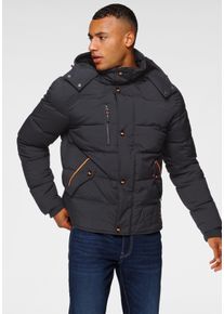 Bruno Banani Herren Steppjacke, blau, casual, Gr. XXXL, unifarben mit Farbeinsatz, kontrastfarbene Details, Obermaterial: 100% Polyester. Futter: