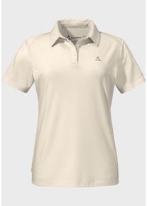 Schöffel SCHÖFFEL Damen Poloshirt "Polo Shirt Ramseck L", weiß, sportlich, Gr. 38, Oberstoff: 77% Polyester 18% Lyocell 5% Elasthan, Shirts
