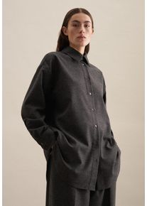 Seidensticker Damen Longbluse "Schwarze Rose", grau, Gr. 40, unifarben, 39% Wolle 33% Polyethylen 14% Viskose 13% Polyamid 1% Elastan, Blusen,