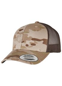 Flexfit Damen Flex Cap "Flexfit Unisex Retro Trucker Multicam", braun, casual, 98% Baumwolle, 2% Elasthan, Caps