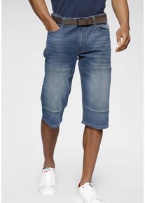 H.I.S. H.I.S Herren Jeansbermudas "HANTZ", blau, modisch, Gr. 36, Abriebeffekte, Denim/Jeans, Obermaterial: 75% Baumwolle, 23% Polyester, 2% Elasthan,