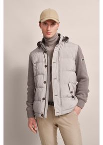 Bugatti Herren Strickjacke, beige, casual, Gr. XXL, unifarben, Strick, 70% Polyacryl, 30% Wolle, Strickjacken, mit Stehkragen und Kapuze