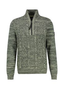 Lerros Herren Troyer "Lerros Stricktroyer in Kabelstrickoptik", grün, Gr. S, 60% Baumwolle, 40% Polyacryl, Pullover