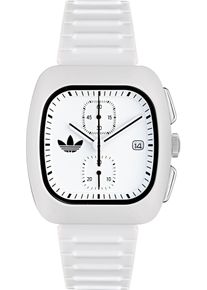 Damen Chronograph "RETRO WAVE TWO CHRONO", weiß, adidas originals, Armbanduhren, Quarzuhr, Armbanduhr, Herrenuhr, Damenuhr, unisex, Kunststoffarmband