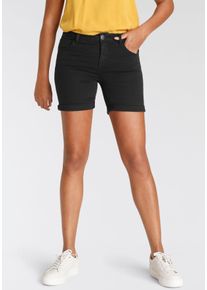 Arizona Damen Jeansshorts "Ultra-Stretch", schwarz, Basic, Gr. 52, Jeans, Obermaterial: 74% Baumwolle, 24% Polyester, 2% Elasthan, Jeans, extra eng