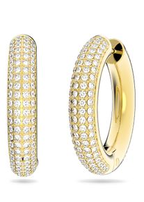 Swarovski Damen Paar Creolen "Dextera, 5618305", Metall, gold, Metall, Ohrringe, mit Swarovski Kristall