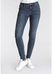 Arizona Damen Skinny-fit-Jeans "Ultra-Stretch, sehr bequem, gut zu kombinieren", blau, modisch, Gr. 42, Denim/Jeans, Obermaterial: 74% Baumwolle, 24%