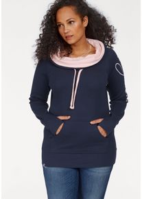 Kangaroos Damen Longsweatshirt, blau, casual, Gr. 48, bedruckt, Sweatware, Obermaterial: 100% Baumwolle. Futter: 100% Baumwolle, Sweatshirts,