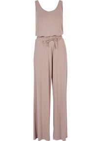 Urban Classics Damen Jumpsuit "Urban Classics Damen Ladies Long Sleevless Modal Jumpsuit", rosa, Gr. XXXL, unifarben, 77% Modal, 23% Polyester,