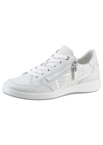 Ara Damen Sneaker "ROMA", Gr. 7, weiß, Glattleder, Veloursleder, sportlich, Schuhe, mit High Soft-Fußbett, Freizeitschuh, Halbschuh, Schnürschuh