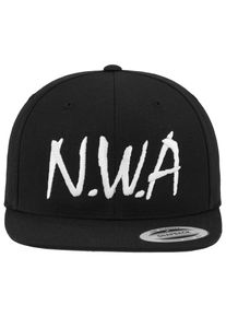 MisterTee Damen Flex Cap "MisterTee Unisex N.W.A Snapback", schwarz, casual, unifarben, 80% Polyacryl, 20% Wolle, Caps