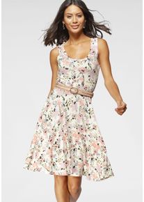 Laura Scott Damen Sommerkleid, rosa, feminin, Gr. 42, Jersey, Obermaterial: 95% Viskose, 5% Elasthan, Kleider, figurbetonte Passform, femininer Stil,