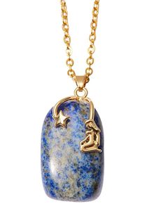 Firetti Damen Kette mit Anhänger "Schmuck Geschenk Halsschmuck Anker/Halskette Sternzeichen Geburtsstein", Jungfrau, Edelstahl, L: 50cm B: 2mm, gold,