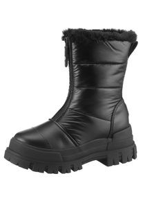 Buffalo Damen Winterboots "ASPHA QUILT ZIP VEGAN", Gr. 41, schwarz, Nylon, klassisch, Schuhe, Schlupfboots, Winterstiefelette, Snowboot mit Warmfutter