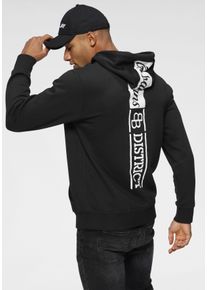 Bruno Banani Herren Kapuzensweatshirt, schwarz, casual, Gr. XXL, bedruckt, angeraute Sweatware, Obermaterial: 60% Baumwolle, 40% Polyester,