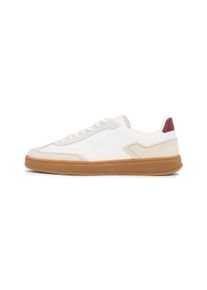 Tommy Hilfiger Damen Plateausneaker "TH HERITAGE COURT SNEAKER LTHR", Gr. 38, beige, Leder, Textil, Lederimitat, sportlich, Schuhe, Plateau,