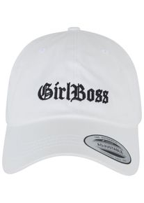 MISS TEE Damen Snapback Cap "Miss Tee Girl Boss Dad Cap", weiß, casual, bedruckt, 100% Baumwolle, Caps