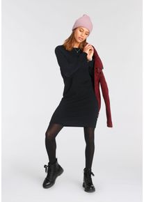 Tamaris Damen Strickkleid, schwarz, Basic, Gr. 38, Feinstrick, Obermaterial: 50% Viskose, 28% Polyester, 22% Polyamid, Kleider, kurzes Kleid,