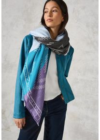 Cecil Damen Halstuch, grau, casual, bedruckt, Feinstrick, 53% Polyacryl, 36% Modal, 11% Viskose, Modetücher, aus softem Materialmix