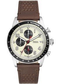 Fossil Herren Chronograph "SPORT TOURER", braun, Armbanduhren, Quarzuhr, Armbanduhr, Herrenuhr, Lederarmband, analog, Tag