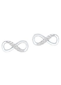 Amor Damen Paar Ohrstecker "Infinity / Unendlichkeitsschleife", Silber 925 (Sterlingsilber), silber, Silber 925 (Sterlingsilber), Ohrringe, mit
