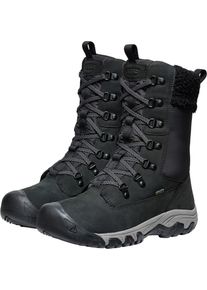 Keen Damen Winterstiefel "GRETA TALL BOOT WP", Gr. 37,5, schwarz, Leder, sportlich, Schuhe, Snowboots, Winterboots, Winterschuhe, wasserdicht