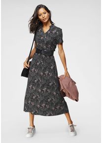 Laura Scott Damen Jerseykleid, bunt, feminin, Gr. 36, geblümt, Single Jersey, Obermaterial: 95% Viskose, 5% Elasthan, Kleider, wadenlang, geblümtes