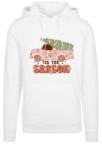 F4NT4STIC Damen Kapuzenpullover "Tis The Season Christmas Drivin Home", weiß, casual, Gr. XXL, Obermaterial: 65% Baumwolle, 35% Polyester, Pullover,